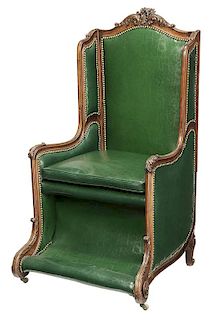 Provincial Louis XV Style Carved Arm Chair