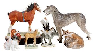 Six Porcelain Animal Figures