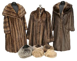 Nine Woman's Fur Articles/Three Mink Coats