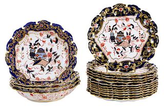 16 Pieces of British Imari Style Porcelain