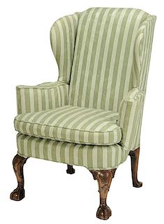 American Queen Anne Mahogany Easy Chair