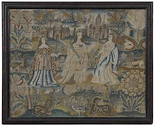 Fine Early 17th Century Embroidered Panel