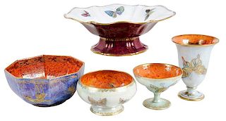 Five Pieces Wedgwood Fairyland Lustre