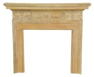 Chippendale Style Carved Fireplace Surround