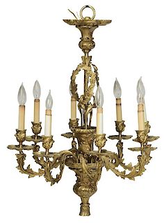 Louis XV Style Gilt Bronze Light Chandelier
