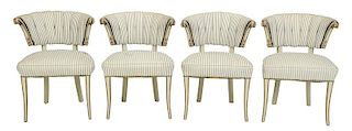 Set of Four Louis XVI Style Upholstered Chairs