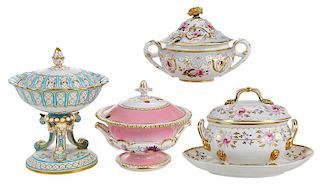 Four Covered Sauce Tureens