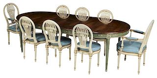 Louis XVI Style Parcel Gilt Dining Suite