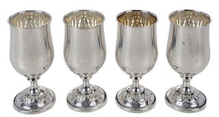 Set of Eight Sterling Towle Old Master Goblets