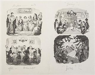 CRUIKSHANK, GEORGE. A collection of the six first proofs for the Comic Almanack, 1842.