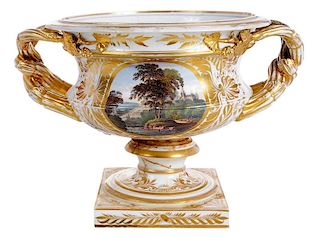 Gilt Derby Vase with Two Handles