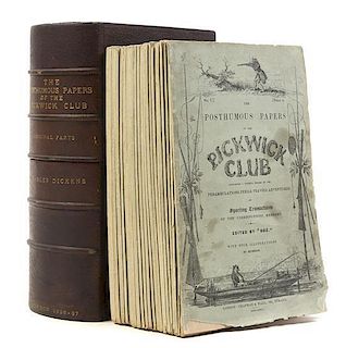 DICKENS, CHARLES. The Posthumous Papers of the Pickwick Club. London, 1836-37. 20 parts in 19.