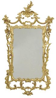 Rococo Style Carved and Gilt Wood Mirror