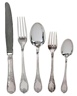 34 Pieces Christofle Marly Silver-Plate Flatware