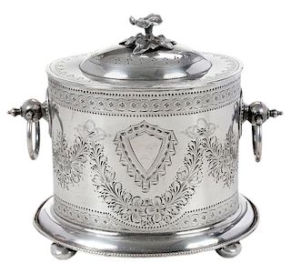 Silver-Plate Biscuit Box