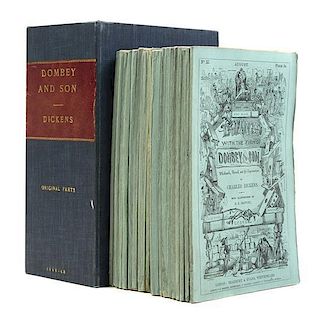 DICKENS, CHARLES. Dombey and Sons. London, 1846-1848. 20 parts in 19. First ed., first issue.