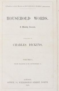 DICKENS, CHARLES. All contributions to Household Words and All Year Round. London, 1850-1869. 2 vols. Bound by Zaehnsdorf.