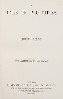 DICKENS, CHARLES. A Tale of Two Cities. London, 1859. First edition in book form, first issue.