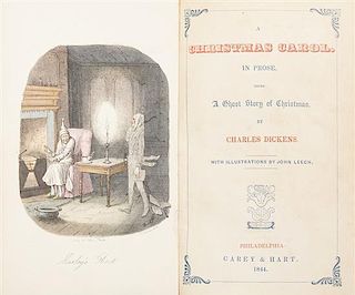 DICKENS, CHARLES. A Christmas Carol. Philadelphia, 1844. First U.S. edition.