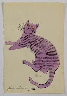 Andy Warhol Purple Sam - from 25 Cats Named Sam and One Blue Pussy 1954
