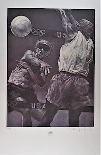 Stephen Holland "Mens Beach Volleyball" Limited Edition Lithograph