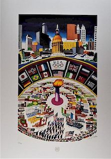 Dong Kingman "America Hosts The Athletes" Limited Edition Lithograph