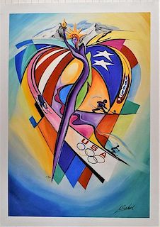 Alfred Gockel "Olympic Celebration" Limited Edition Giclee on Canvas