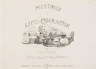 LEECH, JOHN. Pictures of Life & Character from the Collection of Mr. Punch. Lond., 1856-1865. 6 vols. 1st through 5th series, la