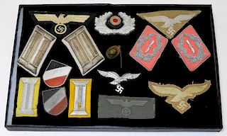 WWII German Army & Luftwaffe Insignia, Hat Badges