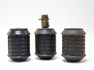 WWII Japanese Type 97 Inert Hand Grenades (3)