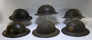 WWI M1917 American Doughboy Unit Painted Helmets