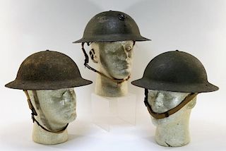 WWII Early War M1917A1 Helmets w/ Marine Corps
