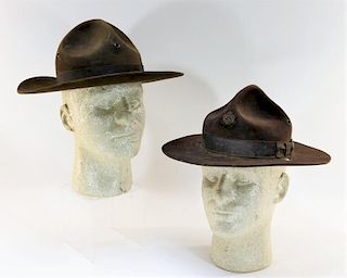 WWII U.S. Army Campaign Hats (2)
