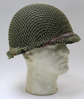WWII U.S. Army M1 Helmet with Netting