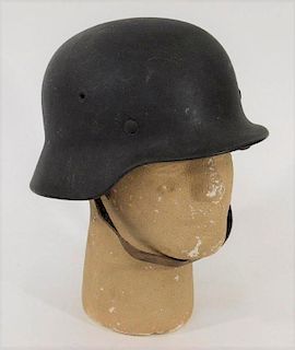 WWII German Single Decal Army M40 ID'd Helmet
