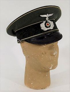 WWII German Army Infantry Officers Visor Cap