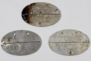 WWII German Army and Navy Dog Tags (3)