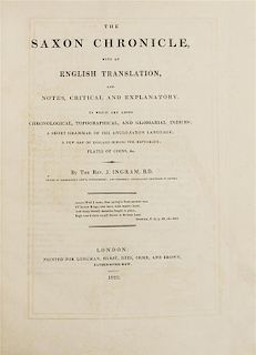 INGRAM, REV. JAMES. The Saxon Chronicle. London, 1823. First edition.