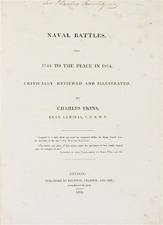 JAMES, WILLIAM. The Naval History of Great Britain. London, 1847. 6 vols. With 8 others.  (14)