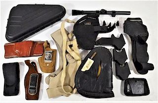 Assorted Pistol Holsters and Accessories