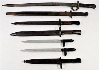 Mixed Lot of WWI - 1980s European Bayonets