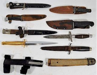 Misc. Lot of Daggers and Fighting Knives