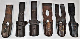 WWII Japan, German, English Leather Bayonet Frogs