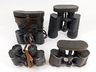 WWII German Field Binoculars 1) in Leather Case 4