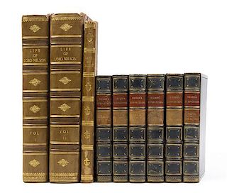 NELSON, HORATIO, Lord Viscount. 3 works in 9 vols, including the Dispatches and Letters.
