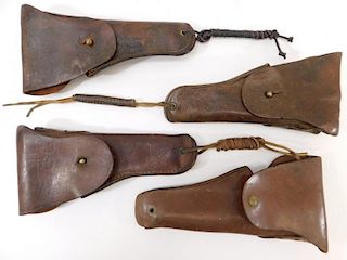 WWII U.S. Army 1911 Cal 45 Leather Holsters (4)