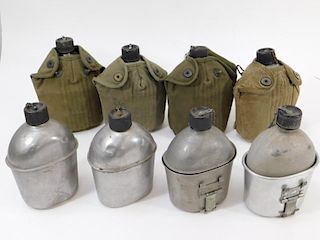 WWII U.S. Army Canteens and Covers (8)