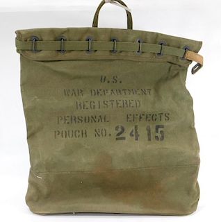 WWII U.S. War Department Personal Effects Bag