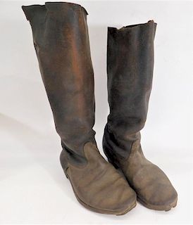 1880-1910 Japanese Leather Cavalry Boots