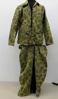 WWII U.S. Army Camouflage HBT Combat Shirt & Pants